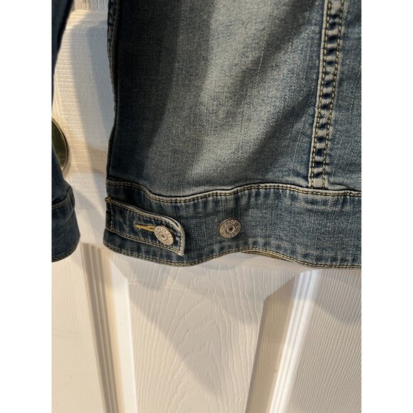 Lularoe Denim Jacket Womens Small Jaxon Blue Jeans Magical Unicorn mystical New - Picture 10 of 10
